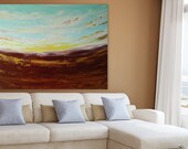 Large 40"by 30" Original Abstract Painting, Contemporary wall art Painting Landscape Painting "New Day"