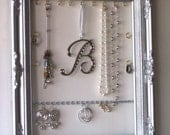 Hanging Jewelry Display and Organizer in Silver