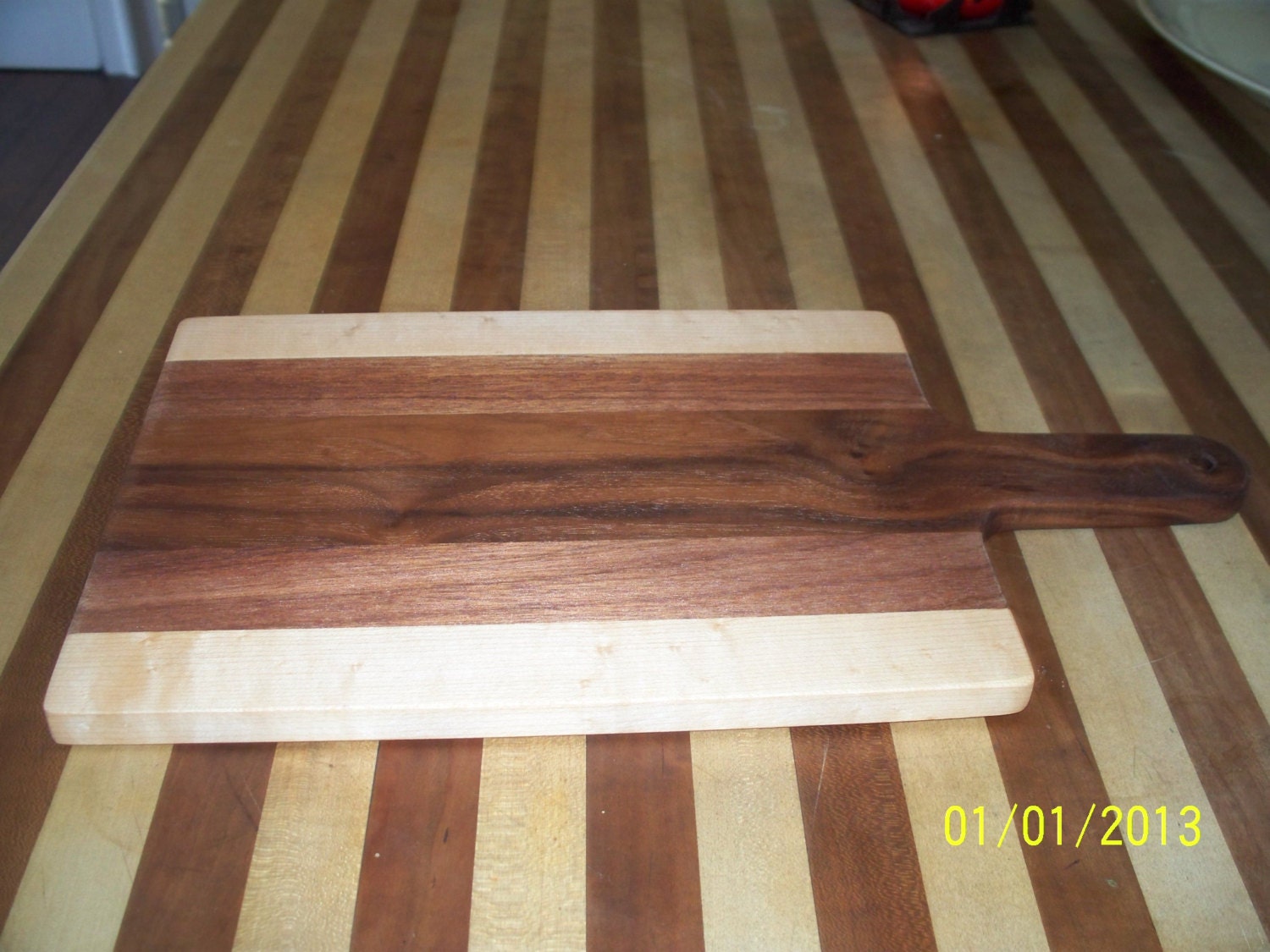 Cutting board Maple Walnut  Mahogany wood made in Maine