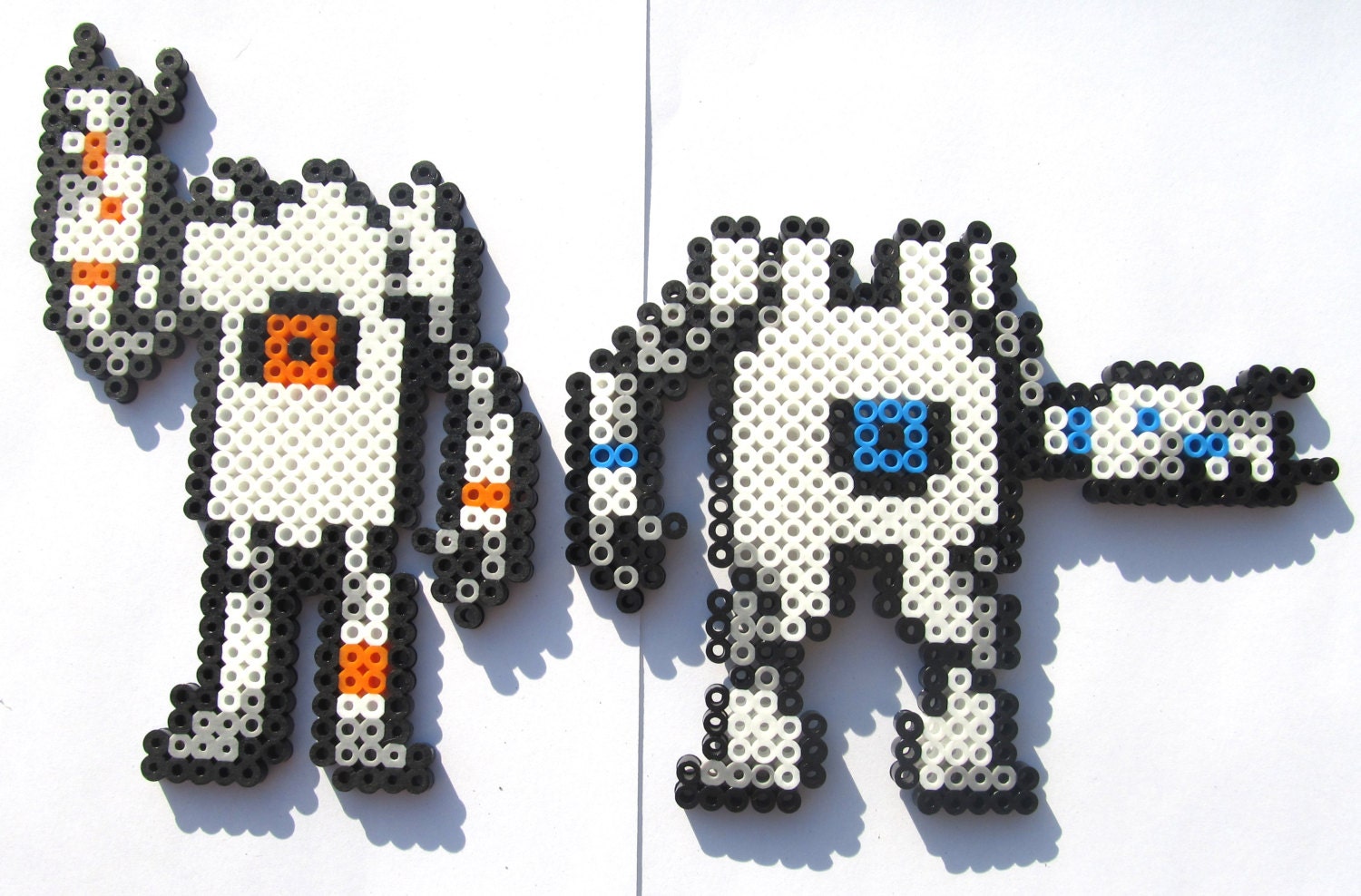 Portal Atlas And P-body Perler Sprites - Set Of 2