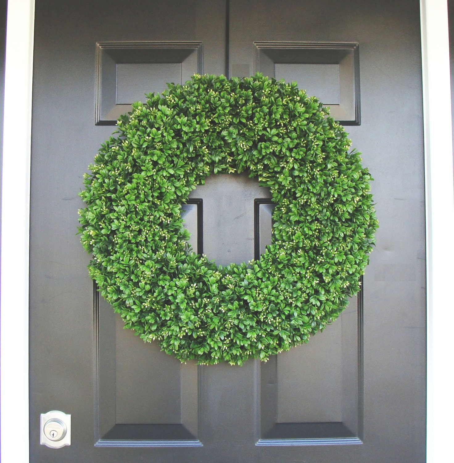 Spring Wreath, Home Decor, Boxwood Wreath, Cottage Chic, Wedding Wreath, Wedding Accessories, Summer Wreath, Door Wreath, Greenery