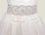 Crystal Bridal Sash Bridal Beaded Rhinestone Sash Wedding Sash
