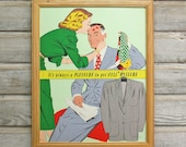 Vintage Mid-Century Menswear Ad -- It's Always A Pleasure To Get Full Measure