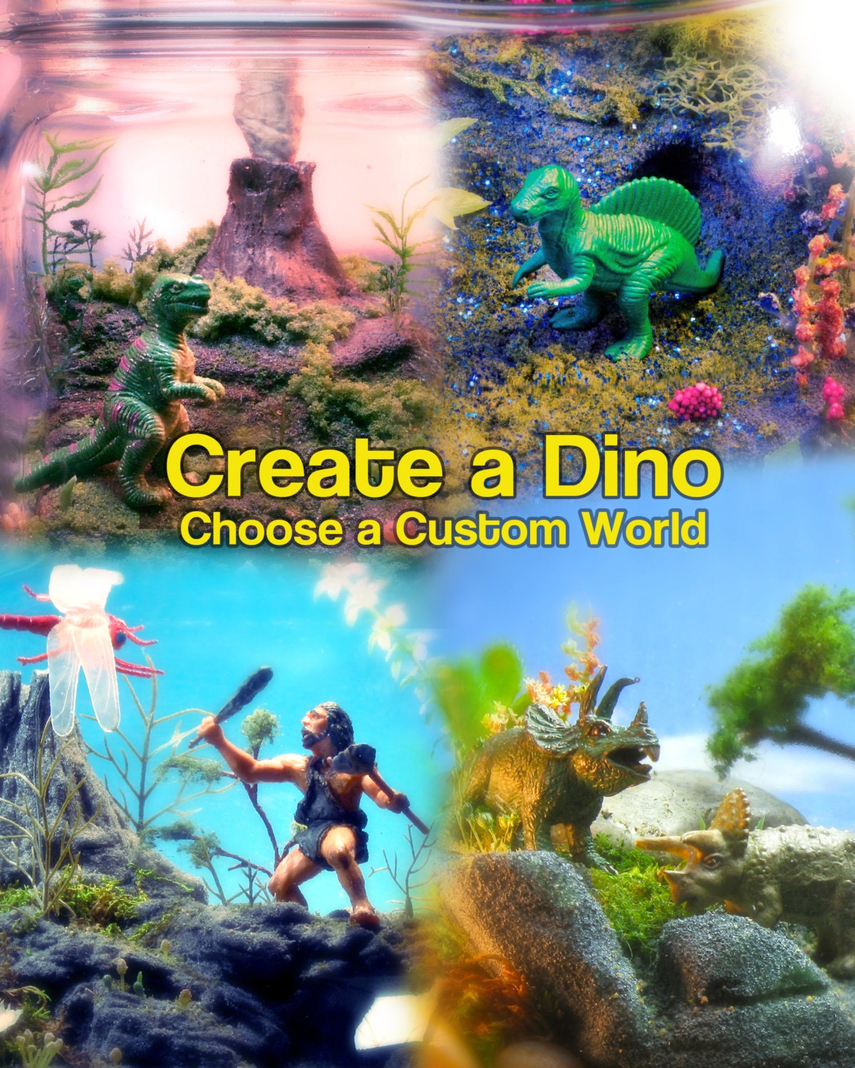 Create a Dino - Terrarium World - Regular Size
