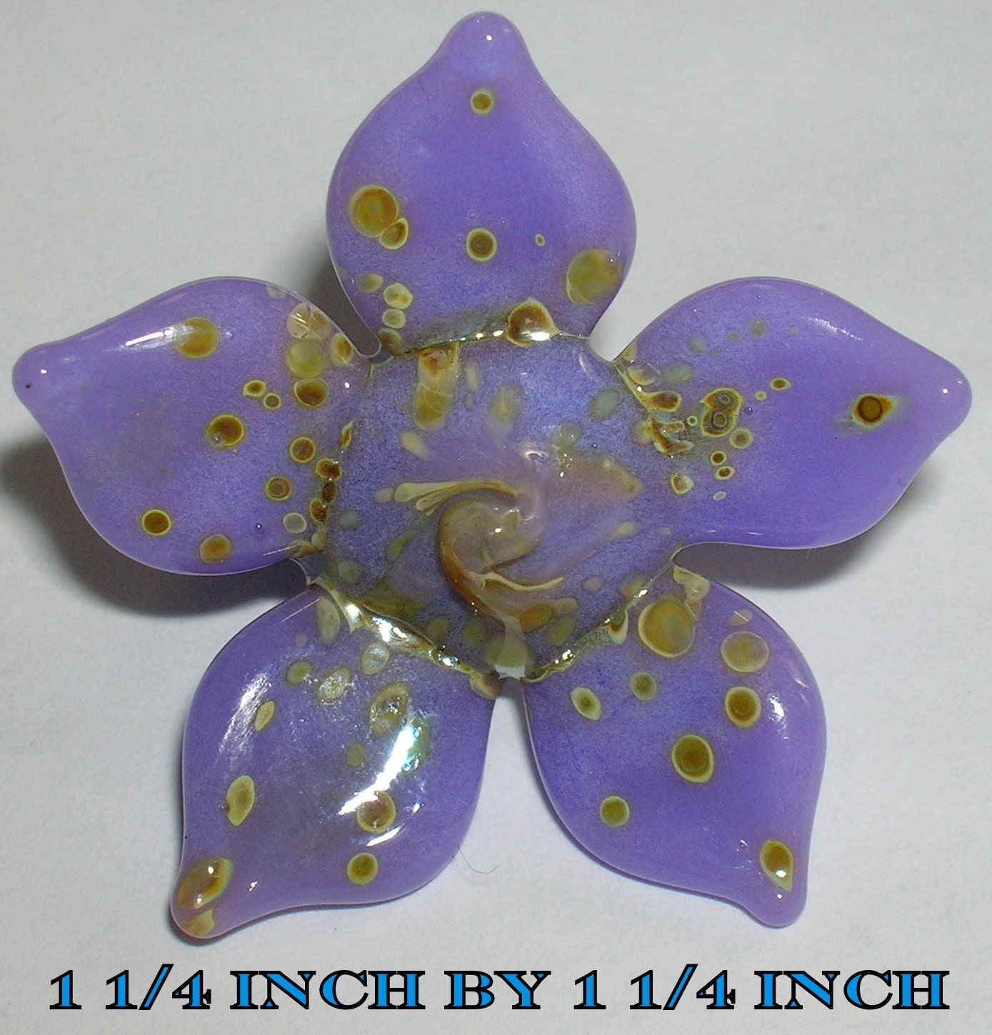 Beau Hawn Handmade Lampwork Boro Borosilicate Pyrex Bead GLASSADDiCT  Abstract Hand Sculpted FLOWER PENDANT