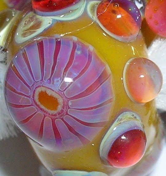 Beau Hawn GLASSADDICT Handmade Lampwork Boro Glass Artisan Beads borosilicate bead Sealife Ocean Tidepool SEA URCHIN