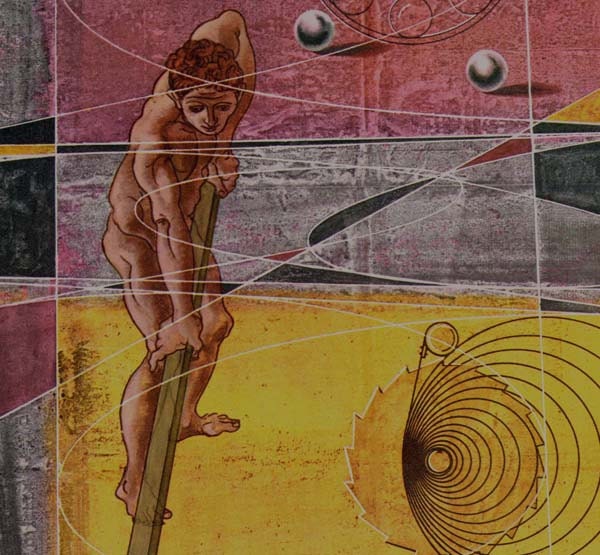 Matter & Energy Hans Erni Physics Scientific Atomic Age Lithograph Print To Frame 1950s