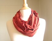 SALE Infinity Scarf Rust Orange Jersey scarf fashion accessory - Ready To Ship
