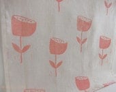 Esme in Pink Lemonade Tea Towel - Cream
