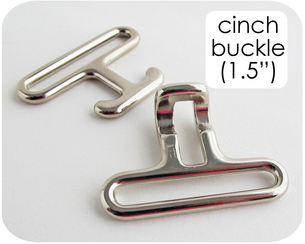 Cinch Buckle Nickel Plated 1.5 Inch Opening