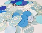 Blue Round Circle Die Cuts - Something Blue - Wedding Decor - 120 circles