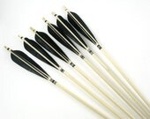 Wild West Decor Unpainted Wood Arrows Natural Wooden Archery Arrow Black Feathers