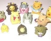 11pc Hamtaro Charms Pendants Lot Kawaii Japan Anime Character Set Beads Rare Hamster