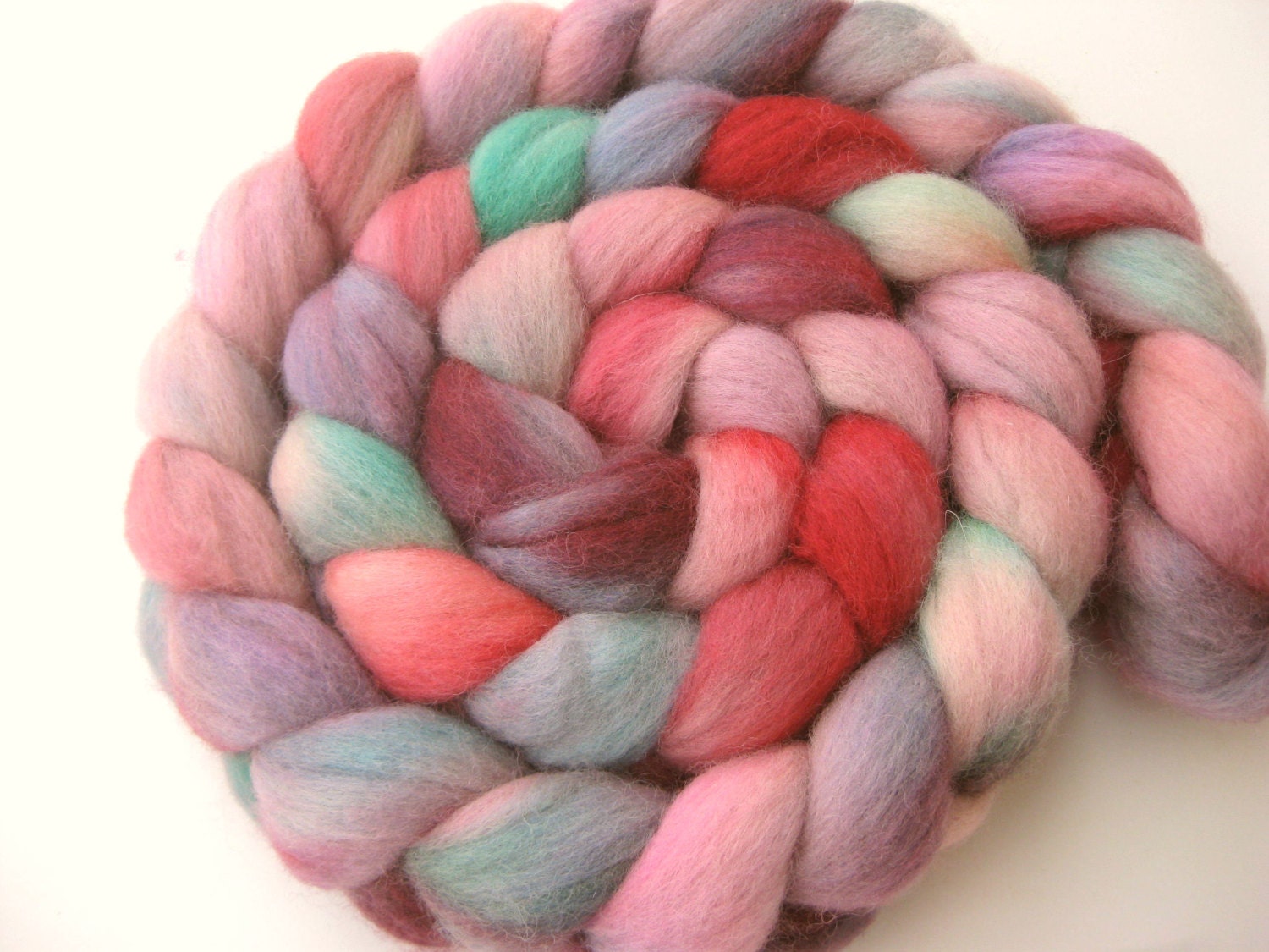 Hand Dyed Roving - Polwarth Wool - Hand Painted - Spinning - Felting - She's a Jewel - 4.1 Ounces