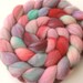 Hand Dyed Roving - Polwarth Wool - Hand Painted - Spinning - Felting - She's a Jewel - 4.1 Ounces