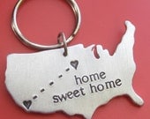 Custom Stamped Long Distance Love Keychain