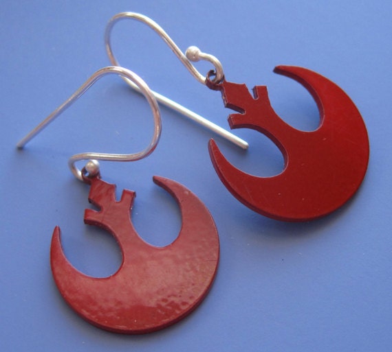Red Star Wars Rebel Insignia Earrings