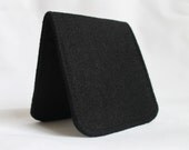 Minimalist Slimline Wallet Black Vegan Felt 5 Pockets Customizable
