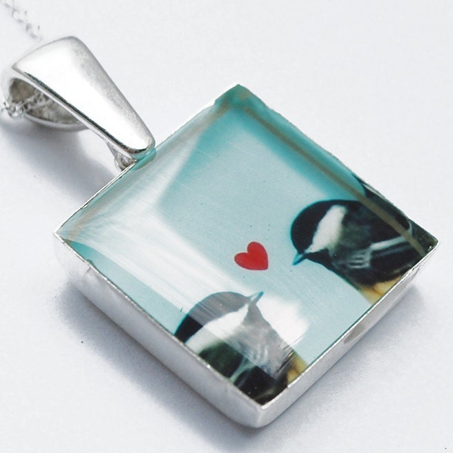 Photo Pendant, Love Birds