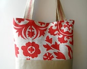 Suzani in Red Denton - Tote Bag
