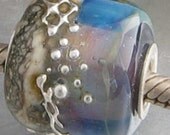 Amethyst Mist Bay Lampwork European Universal Charm Bead -sra