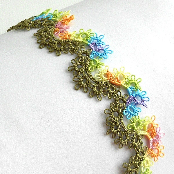 Citrus Melon Tatted Bracelet - FREE SHIPPING