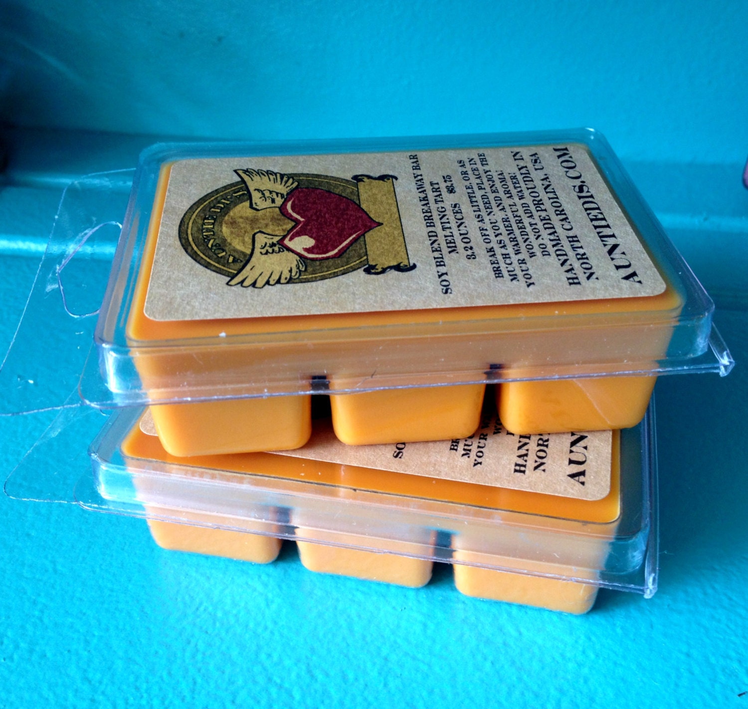 ORANGE CHIFFON CAKE Breakaway Bar Candle Tart Melt 3.2 Ounce