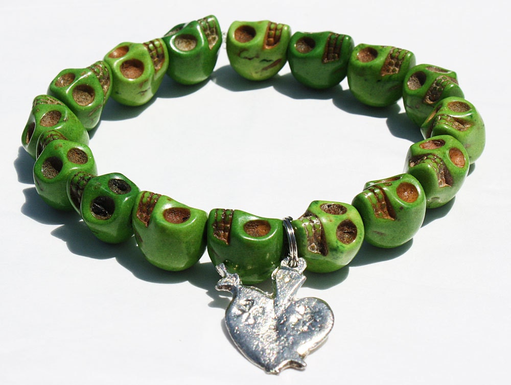 Mexican Day of the Dead Calavera Milagro Bracelet