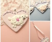 Baby Boy or Girl Ornament Clay Lamb - Baptism Christening Gift - 23rd Psalm The Lord is My Shepherd