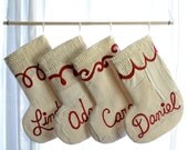 Christmas Stocking - Ivory - Set of FOUR