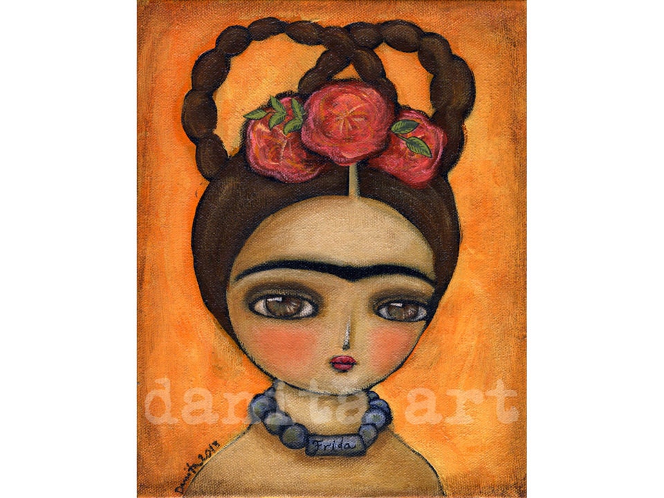 Hopeful Frida  or The Joy Of Being Me - Giclee Reproduction From Original Collage By Danita (8x10 Inches)