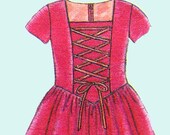 NEW LOOK 6825 Princess Party Dresses - Girl Sizes 3-6
