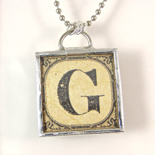 Letter G Initial Pendant Necklace