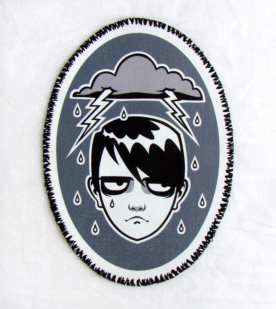 My Regular Day Patch - Heat Transfer with edges stitched, fabric back