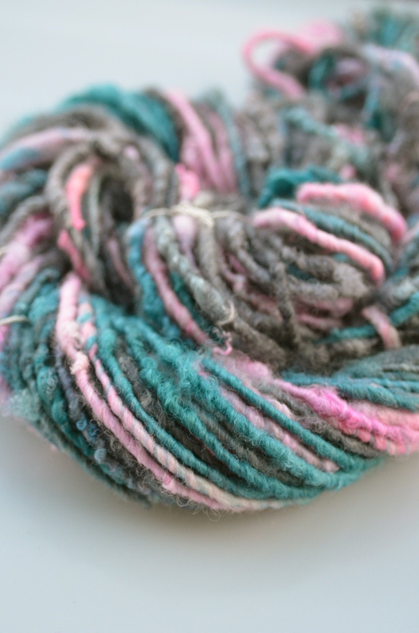 Outlaw Yarn TEalness handspun Art Yarn