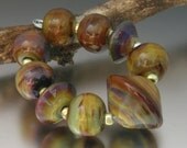 KILLERBEEDZ1 - Tuscany - 9 Bicone and Round Lampwork Beads
