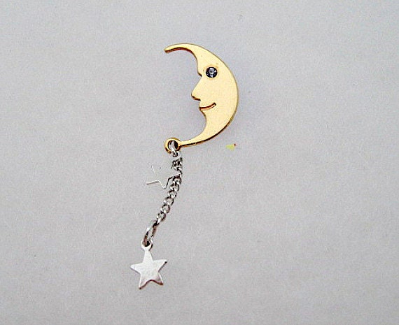 1978 Avon Man in the Moon Vintage Tac Pin