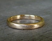 Recycled 14k Yellow Gold Wedding Band, Matte, Made to Order