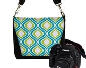 Cute Camera Bag MINI Digital SLR Camera Bag Small Dslr Camera Bag Purse Womens Camera Bag Case retro blue green