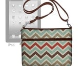 Chevron  iPad Case iPad Bag iPad Cover iPad Sleeve with adjustable shoulder strap brown blue red