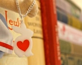 Alice's White Rabbit Necklace