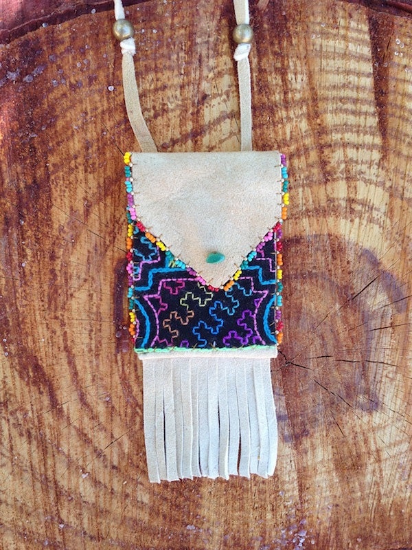 Mama Aya Rainbow Shipibo Medicine Pouch