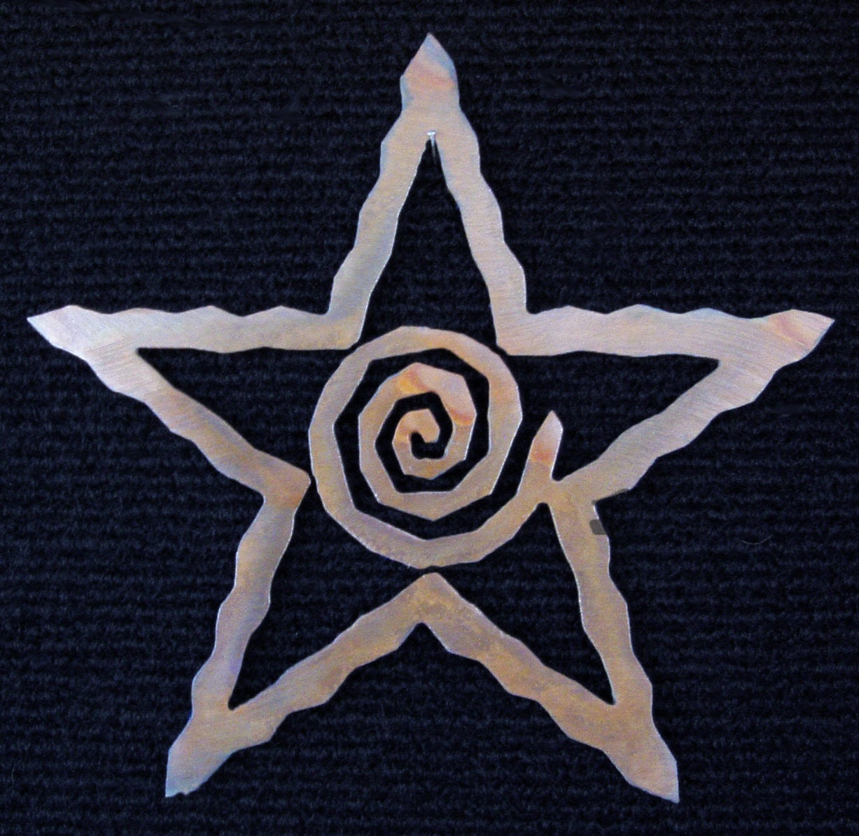 Metal Star Spiral, Rust Southwest Wall Art , 6 inch