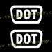 DOT Motorcyle helmet sticker