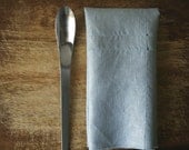 LINEN DINNER NAPKINS in metallic vintage blue. set of 2. home and dining, tableware. housewarming. wedding gift. ooak handmade by pamelatang