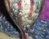 One Of A Kind SOLAR SYSTEM VAMPIRE Wine Glass - hand painted, glazed bisque pottery for solar system vampirical love, zombie love, art love