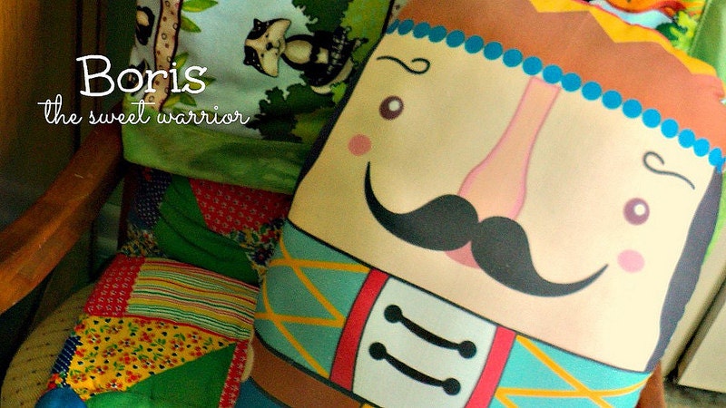 Boris -- " the sweet warrior "-- russian doll style-- mega size -- doll/pillow/plush/softie/decor -- (ready to ship)