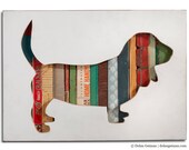 Basset Hound Pet Portrait, Dog Walk (Mini) Collection, Made to Order