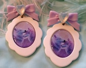 Wolf Moon Acrylic Cameo Earrings