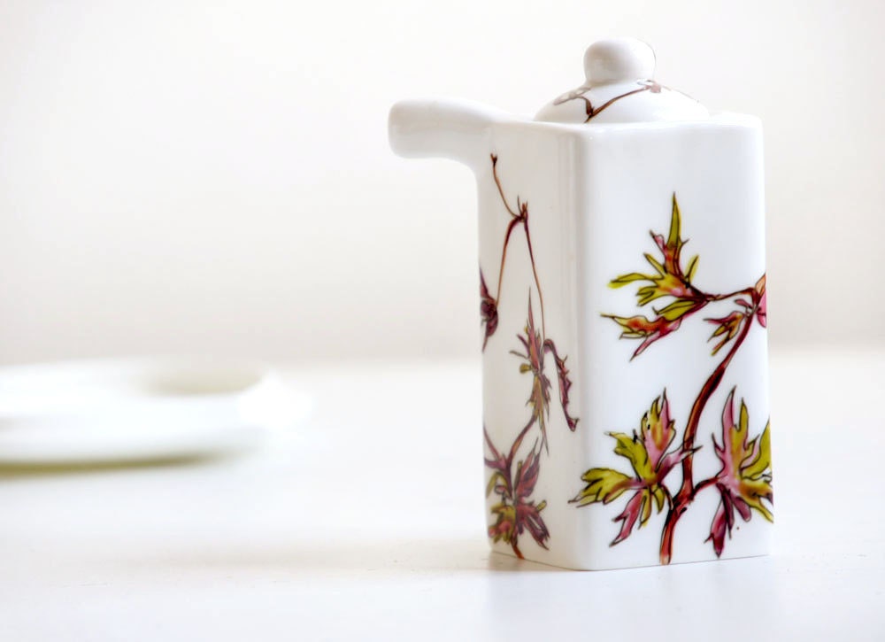 Soy Sauce Bottle - Dry Autumn Leavesl - ready to ship